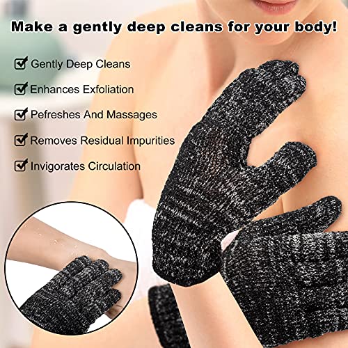 Ексфолиращи ръкавици с въглен на прах - Ексфолиращи ръкавици с дървени въглища За мъже и жени, Ексфолиращи Ръкавици
