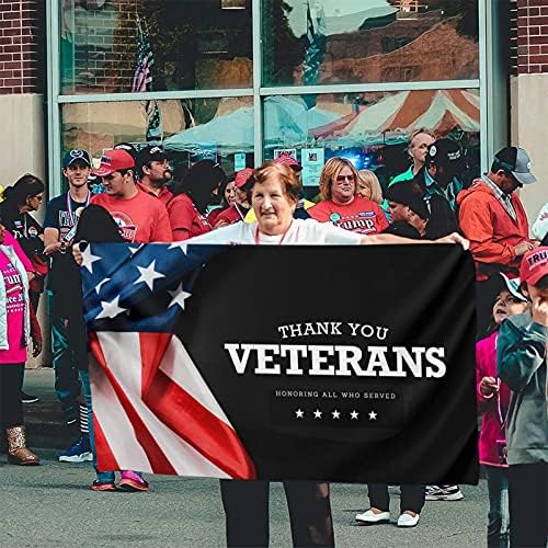 Флаг на Ветераните на Благодаря 3 х 5 метра - Флаг на Деня на ветераните на САЩ, за Ден в Памет на Независимостта с Люверсами