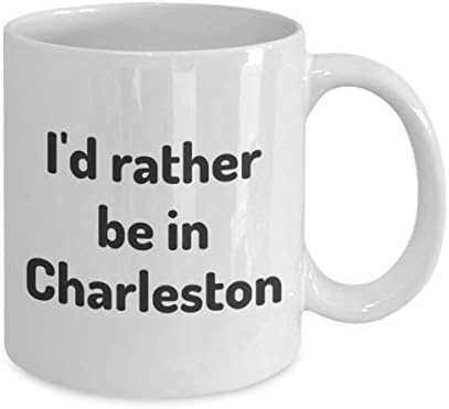 Аз бих Предпочел Да е В Чарлстън, Чаша Чай, Подарък Пътник, Колега, Приятел, Южна Каролина, Чаша за пътуване, Подарък