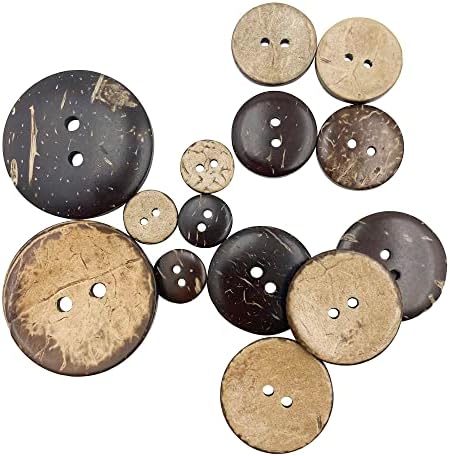 Натурална Кора от кокосов орех Копчета с 2 Дупки Шевни Принадлежности Декоративни Копчета (10 мм) PT2079