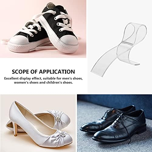 универсален 4шт Прозрачна Акрилна Щанд За да покажат Сандали Поставки За Обувки Шейпър Форми Вложки за Домашно Магазин