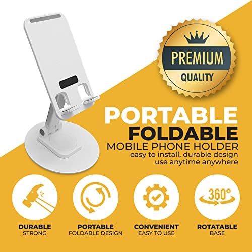 Поставка за мобилен телефон POUATU Premium - Отточна тръба на шарнирна връзка и сгъваема стойка за телефон с възможност