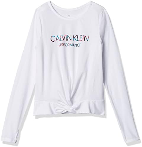 Спортна тениска с дълъг ръкав Calvin Klein Girls' Performance за момичета