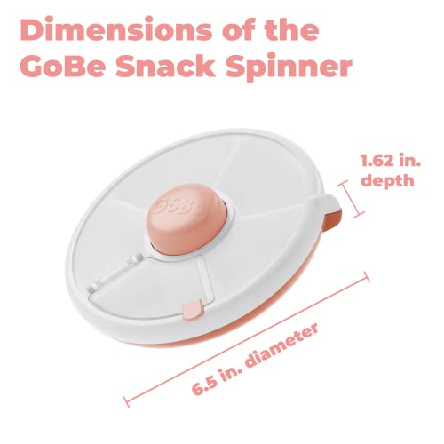 GoBe Kids Snack Spinner - за многократна употреба контейнер за закуски с дозатор на 5 офиса и капак | Не съдържа бисфенол А