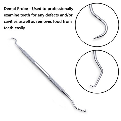 Стоматологични инструменти 6 опаковки, Инструменти за почистване на зъбите MOTYYA, Професионален комплект за хигиена на устната кухина, Зъби пръчки от неръждаема Сто?
