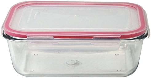 Безопасен за микровълнова печка Правоъгълен Стъклен Контейнер За съхранение на продукти от Боросиликата с Пластмасов