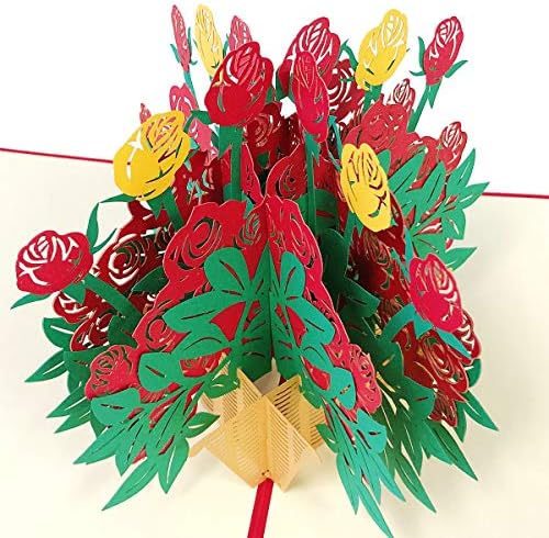 поп поздравителни картички allydrew Wrapables® 3D на рожден Ден, Благодарност, Годишнина, сватба, Празници (Комплект от 4)