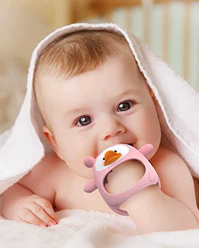 【3 опаковки】 Детски прорезыватель, Детски играчки за никнене на млечни зъби за бебета над 3 месеца, по-малко прах