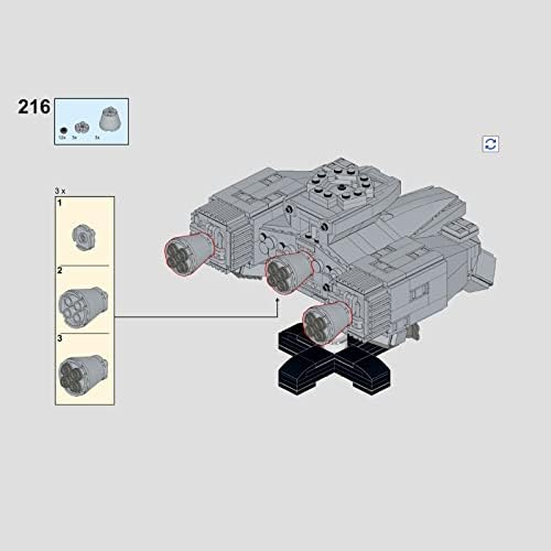 Lingxuinfo 701 бр. Научно-фантастичен Космически кораб Градивен елемент на MOC Комплект, Комплект За Монтаж на Космически