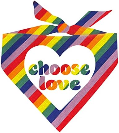 Избери Кърпа Love LGBTQ Pride Month Dog (724 в розово ивица, един размер)