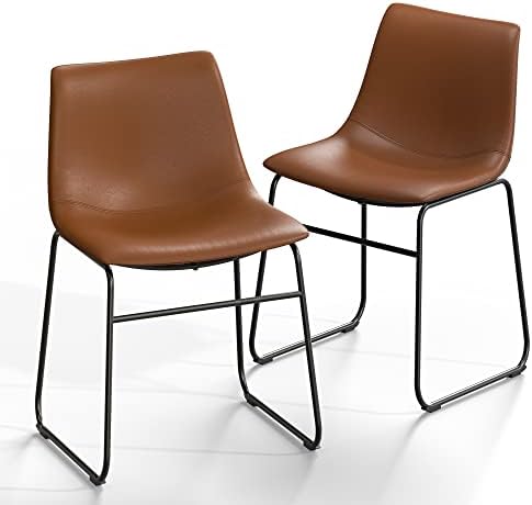 Трапезария стол NicBex в Ретро стил с метални крака за кухня, всекидневна, Трапезария, Комплект от 2 теми (Цвят