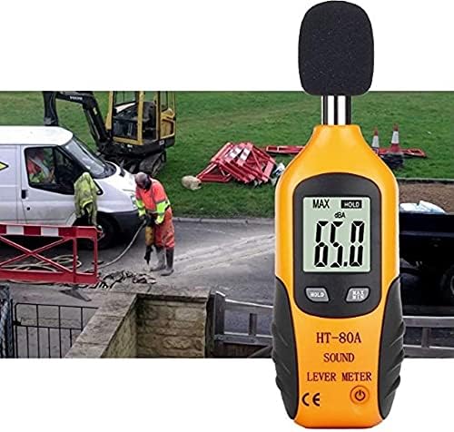 М Децибела TWDYC Цифров Измерител на нивото на звука 30-130 DB Устройство За измерване на Звуково шум С Две Ленти