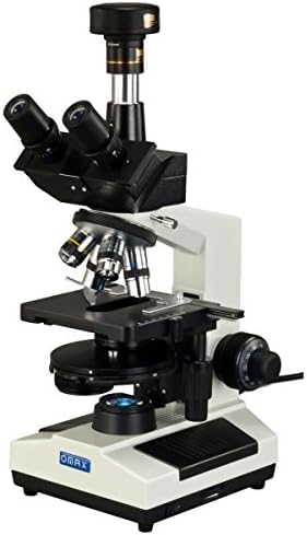 Трехокулярный Съставна led Микроскоп ОМАКС 40X-2000X с фазовым контраст и 5-Мегапикселова Цифрова камера