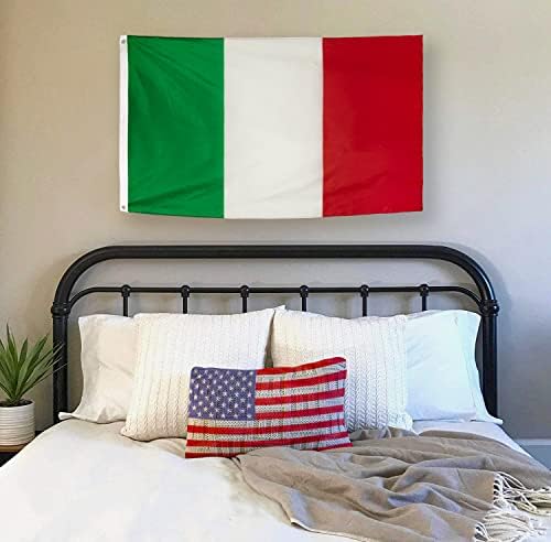 Флаг на Италия DANF От Полиестер с дебелина 3x5 Метра, Устойчив На Избледняване, Месингови Втулки, Платно Заглавие