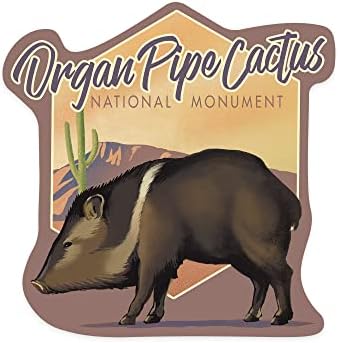 Стикер за щанцоване на Органи тръби с национален паметник на Кактус, Аризона, Джавелина, Литография, Contour Vinyl