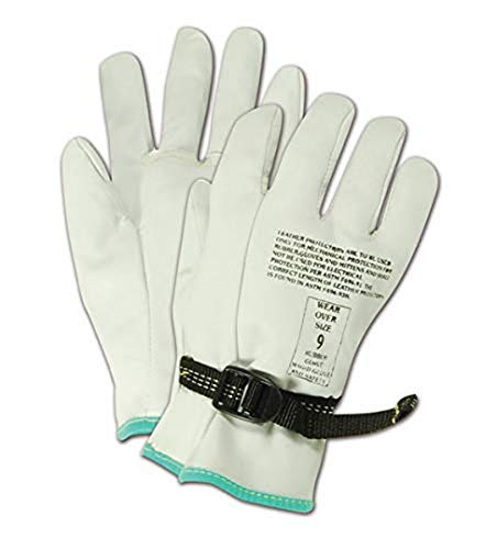 Предпазни ръкавици за лайнсменов MAGID PowerMaster 12501PS от кожата, 12 Двойки, Дължина 9,5 см, Размер 8 / Среден