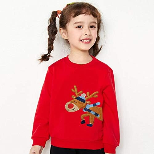 DDSOL/Коледна Hoody за Малки Момчета и Момичета, Детска Коледна Тениска с Грозни Елени, Дядо коледа, Тениска с Динозавром,