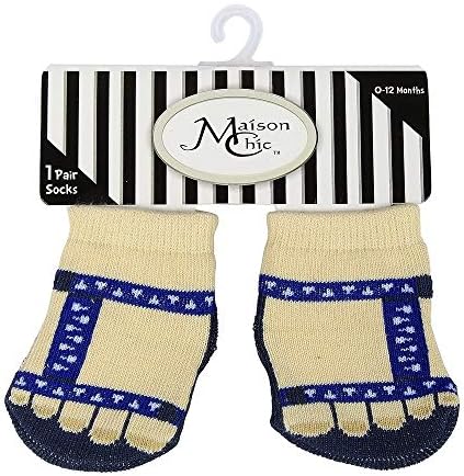 Maison Chic 99856 Сандали и чорапи, сини, памучни