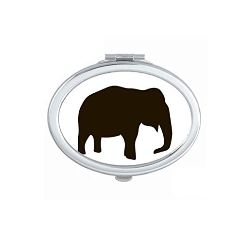Черен Слон Хубаво Огледало За Изображения На Животни Портативен Сгъваем Ръчен Грим Двойни Странични Очила