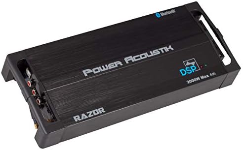 Power Acoustik RZ4‐2000DSP Razor Series 4-канален усилвател от клас D с мощност 2000 W с DSP и Bluetooth