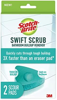 Търкане Scotch-Brite Swift, за да се грижи За баня, Стъклена врата, за душ и вана, За премахване на сапунена пяна, 3