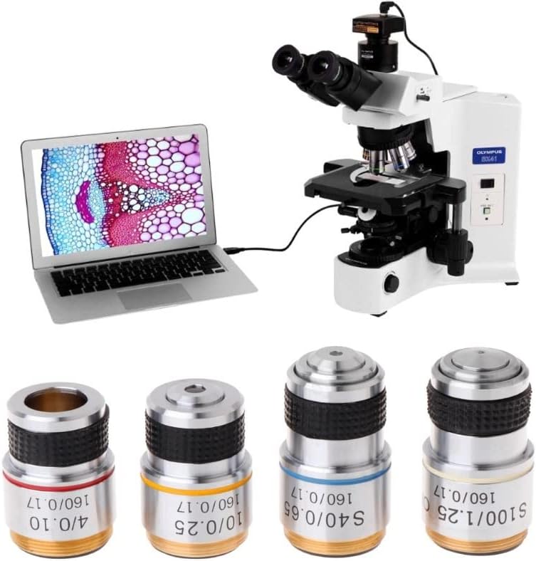 Комплект аксесоари за микроскоп за възрастни 4X, 10X 40X 100X Ахроматический обектив за микроскоп 185 Консумативи