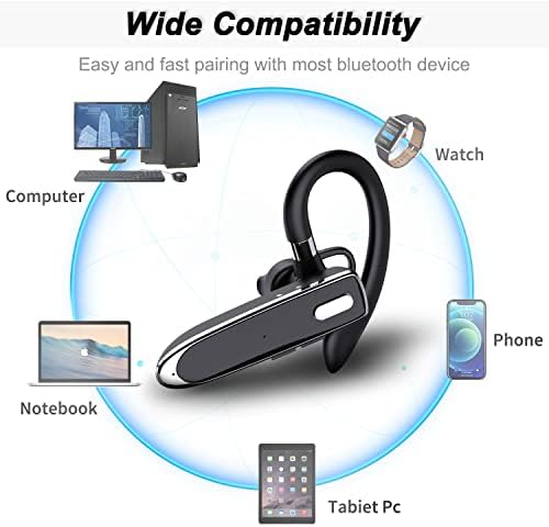 EUQQ Bluetooth-слушалка за мобилен телефон, Слушалки, Bluetooth V5.1 Безжични слушалки с микрофон с шумопотискане