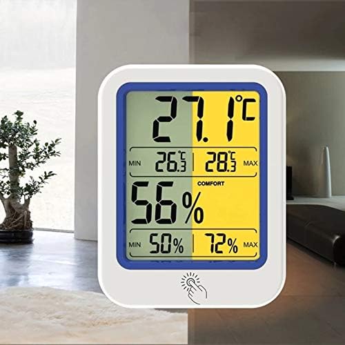 XDKLL Измерване на Температура и Влажност на въздуха Сух и Влажен Термометър С Подсветка Термометър-Влагомер Сензор с Голям LCD дисплей