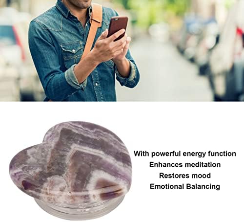 Каменна телефон, стойка за телефон, за улесняване на тревожност, противовес на емоции, във формата на сърца, за медитация,
