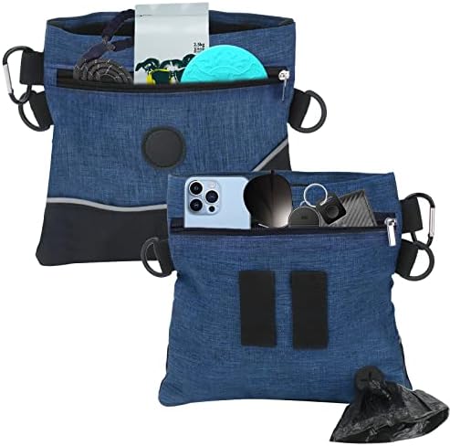 Чанта за лакомство за дресура на кучета SATINO с Подвижна Водоустойчива Вътрешен джоб, Вграден Дозатор за Какашек, Сгъваема