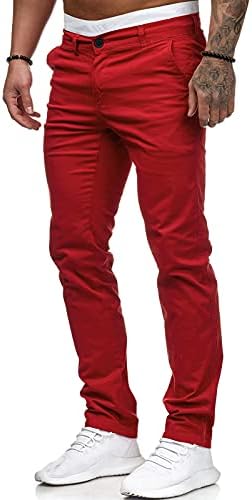 Мъжки модни ежедневни улични панталони с висока талия, плътно прилепнали обикновена спортни панталони пълна дължина