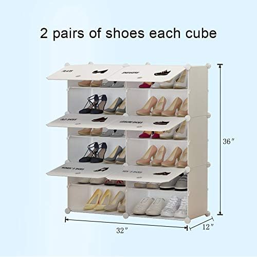 KOUSI 2 x 6-Различен Рафтове За обувки, Шкаф за съхранение на Башенок за обувки, Компактни Организаторите За съхранение