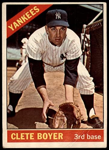 1966 Topps 9 Клит Бойер Ню Йорк Янкис (бейзболна картичка) ДОБРИ Янкис