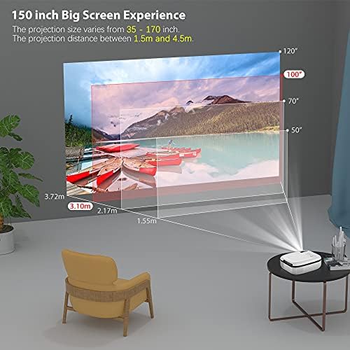 CLGZS New Tech 5G Мини проектор TD92 с вградена 720P проектор за смартфон с 1080P Видео за 3D домашно кино, Преносими