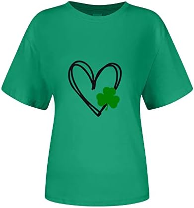 Дамски тениски Shamrock Лъки, Ирландски Фестивал, Празници Тениски, Блузи, Удобни Блузи С Къс Ръкав и Принтом
