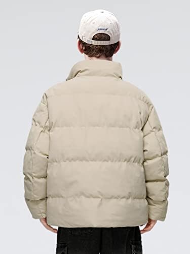 Дамски якета OSHHO - Мъжки Пуховое палто с цип с завязками по дъното (Цвят: кайсия, Размер: Голям)