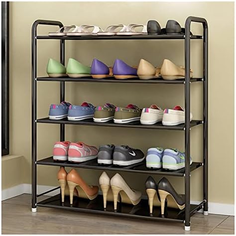 JTWMY Просто стойка за обувки, Метален рафт за обувки, Кухненски стойка за съхранение на обувки в Банята, Органайзер