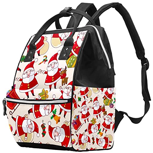 Чанти-Тоут за Памперси на Дядо Коледа, Раница за Мама, Чанта за Пелени с Голям Капацитет, Пътна Чанта за Грижа