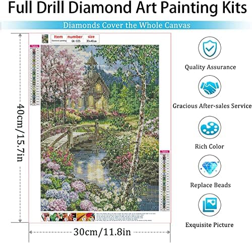 GemZono 6 опаковки Комплекти за рисуване диаманти за възрастни и деца DIY 5D Диамантена Художествена боя с Кръгли Диаманти,