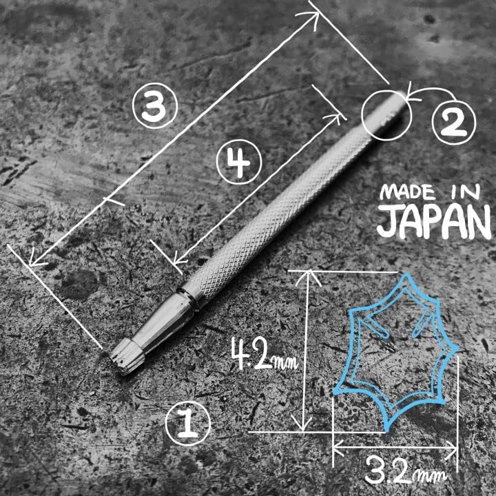 F989 Открита Дърворезба в Кожена Марка OKA Япония