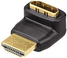 Сателитна продажба на Цифров HDMI мъжа към Жената Под Прав ъгъл 4K HDR PVC Черен Адаптер 270 Градуса