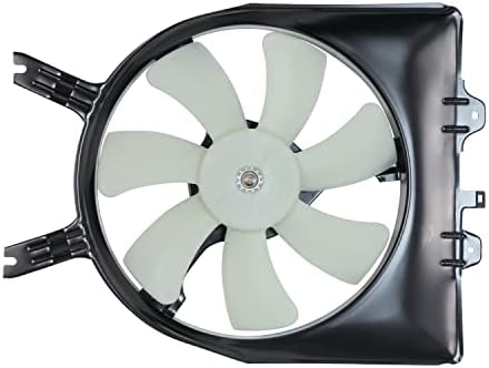 Вентилатор за охлаждане на кондензатора TYC 610850 в събирането, Съвместим с Honda Odyssey 2005-2010, черен