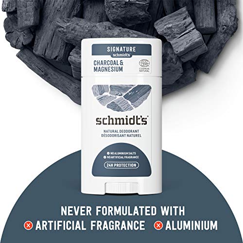 Натурален Дезодорант Schmidt's без алуминий за жени и мъже, въглен + Магнезий, 24-Часова Защита От миризмата, Сертифициран без Жестокост, Вегетариански Дезодорант, 3,25 унц