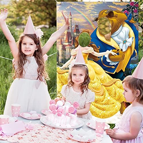 Банер с изображение на Принцесата на врати, Банер с Изображение на Лицето на Принцесата, на Фона на Парти в чест на рождения Ден на Момичетата, Украса за парти в чест