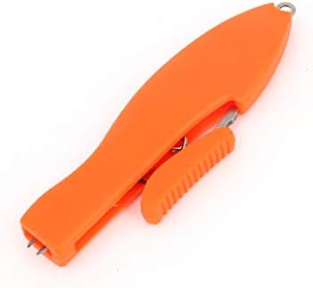 Риболовна риболов линия X-DREE с Оранжева Пластмасова дръжка, Ножици За Изрязване на фуги, Нож (Línea de pesca Naranja Mango