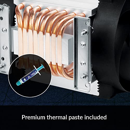ARCTIC Freezer 4U за AMD SP3, sTRX4, TR4, sWRX8-4U и по-ГОРЕ, Однобашенный процесора охладител с 2 вентилатора х 120 мм, 400-2300 об/мин, 4-пинов PWM, 8 топлинни тръби