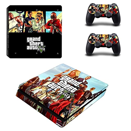 Играта Grand GTA Кражба и BAuto Стикер на кожата PS4 или PS5 за конзолата PlayStation 4 или 5 и 2 контролери Vinyl стикер