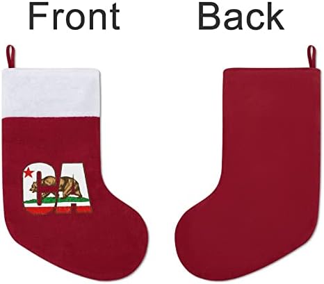 Флаг Калифорнийския Мечка Персонализирани Коледен Отглеждане На Домашна Коледна Елха Висящи Украса За Камината