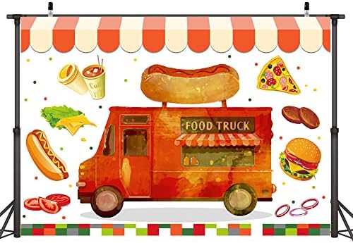 Ticuenicoa 7 × 5 метра Фон За камион с Храна, Магазин Десерти, Бургери, Хот-Дог, Сирене, Шунка, Лук, на Фона На декор Партита,