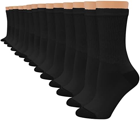 Hanes Women ' s Value, меки, абсорбиращи влагата чорапи за екипажа, се предлагат в опаковки по 10 и 14 броя